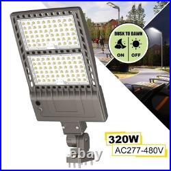 277-480V 320W LED Parking Lot Light Shoebox Pole Fixture With Dusk To Dawn IP65 277-480V 320W LED Parking Lot Light Shoebox Pole Fixture With Dusk To Dawn IP65