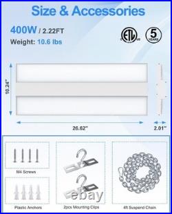 277-480V LED Linear High Bay Light 400W 60000LM Warehouse Shop Lighting Fixtures