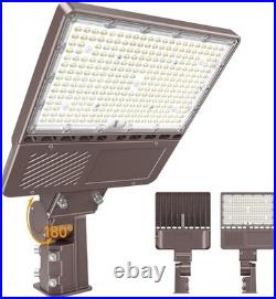 277-480V LED Parking Lot Light Shoebox Flood Stadium Lights Slip Fit Mount 5000K