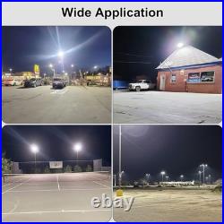 277-480V LED Parking Lot Light Shoebox Flood Stadium Lights Slip Fit Mount 5000K