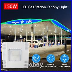 2PACK 150W LED Canopy Light 5700K Gas Station Ceiling Garage Light DLC UL