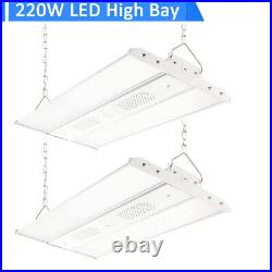 2PACK 220W LED Linear High Bay Light 30800LM 5000K 2FT 0-10v Dim Warehouse Light