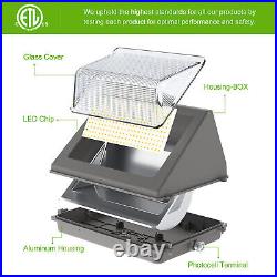 2PACK 60W LED Wall Pack Light Dusk to Dawn Commercial Security Fixtures 5000K