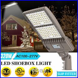 2PACK LED Parking Lot Light 320W Commercial Outdoor Shoebox Street Area Lighting