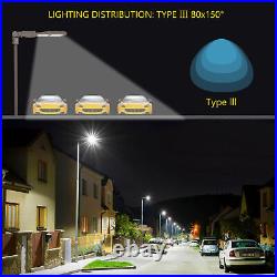 2PACK LED Parking Lot Light 320W Commercial Outdoor Shoebox Street Area Lighting