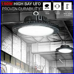 2PCS 100Watt LED High Bay Light Flying Saucer 120-277V 10500 Lumens 5500K