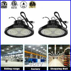 2PCS 150W UFO LED High Bay Light Work Shop Industrial Warehouse Lighting 5000K