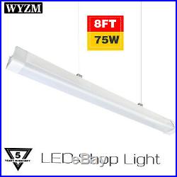 2PCS LED Utility Shop Light 8ft 8500LM Super Bright 75W 5700K for Garage ETL/DLC
