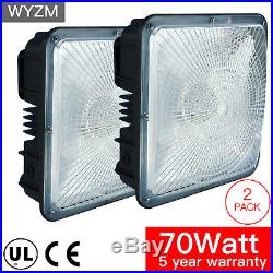 2PCS Led Canopy Lights Outdoor 6900LM DLC UL Listed For Gas Station & Warehouse