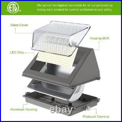 2PC 120W LED Wall Pack Light Dusk to Dawn Garden Street Security Wall Lamp 5000K