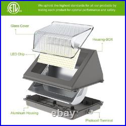 2PC 120W LED Wall Pack Light Dusk to Dawn Garden Street Security Wall Lamp 5000K