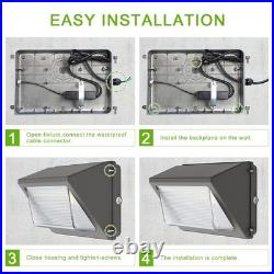 2PC 120W LED Wall Pack Light Dusk to Dawn Garden Street Security Wall Lamp 5000K