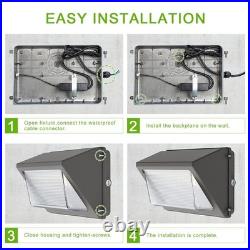 2PC 120W LED Wall Pack Light Dusk to Dawn Garden Street Security Wall Lamp 5000K