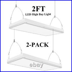 2PC 2FT LED Linear High Bay Lights Fixture 5000K Daylight White 100W AC 100-277V