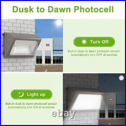 2Pack 100W LED Wall Pack Light Street Garden Dusk to Dawn Exterior Lighting Lamp