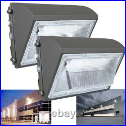 2Pack 120W Led Wall Pack Light Dusk to Dawn Commercial Outdoor Security Lighting