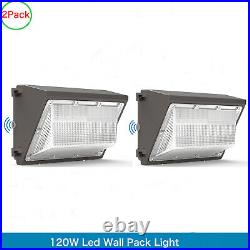 2Pack 120W Led Wall Pack Light Dusk to Dawn Commercial Outdoor Security Lighting