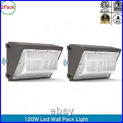 2Pack 120W Led Wall Pack Light Dusk to Dawn Commercial Outdoor Security Lighting