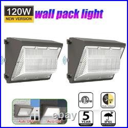 2Pack 120W Led Wall Pack Light Dusk to Dawn Commercial Outdoor Security Lighting