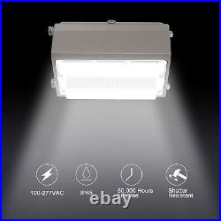 2Pack 120W Led Wall Pack Light Dusk to Dawn Commercial Outdoor Security Lighting