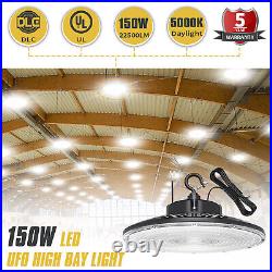 (2Pack) 150W LED High Bay Light Fixture Commercial Industrial Warehouse Lights