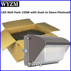2Pack 150W Led Wall Pack Light Dusk to Dawn Commercial Outdoor Security Lighting