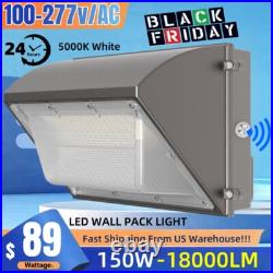 2Pack 150W Led Wall Pack Light Dusk to Dawn Commercial Outdoor Security Lighting