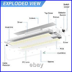 (2Pack) 1.8FT LED Linear High Bay Light 300W 45000 Lumen 3-5K Shop Hanging Light