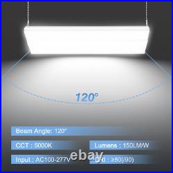 2Pack 200W 100-277V LED Wareahouse Hanging Light Linear High Bay Shop Lamp 5000K