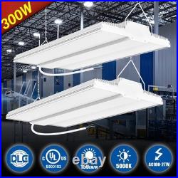 2Pack-300W Commercial LED Linear High Bay Light Workshop Garage Ceiling Lights