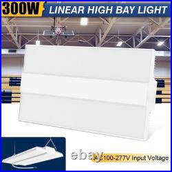 2Pack-300W Commercial LED Linear High Bay Light Workshop Garage Ceiling Lights