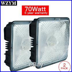 2Pack 70W LED Commercial Canopy Lights NO Weather Proof High Bay Ceiling Fixture