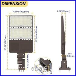 2Pack LED Parking Lot Light 320W Dusk to Dawn Commercial Shoebox Street Lighting