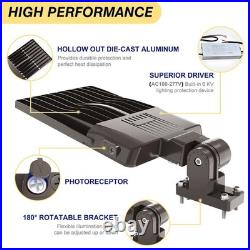 2Pack LED Parking Lot Light 320W Dusk to Dawn Commercial Shoebox Street Lighting