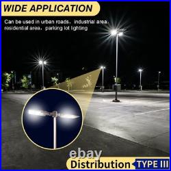 2Pack LED Parking Lot Light 320W Dusk to Dawn Commercial Shoebox Street Lighting