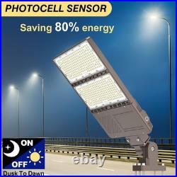 2Pack LED Parking Lot Light 320W Dusk to Dawn Commercial Shoebox Street Lighting