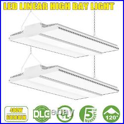 2Pack Linear High Bay Light 400W 5000K LED Shop Lights Garage Warehouse 100-277V