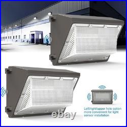 2Pcs 120W LED Wall Pack Light With photocell Dusk to Dawn Commercial Industrial