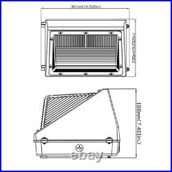 2Pcs 120W LED Wall Pack Light With photocell Dusk to Dawn Commercial Industrial