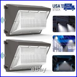 2Pcs 120W LED Wall Pack Light With photocell Dusk to Dawn Commercial Industrial