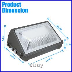 2Pcs 150W LED Wall Pack Light Commercial Industrial Outdoor Parking Lot Light