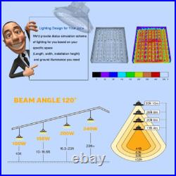 2Pcs 240W UFO LED High Bay Light Dimmable Commercial Industrial Light 36000lm