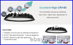 2Pcs 500W UFO LED High Bay Light Commercial Industrial Factory Warehouse Light