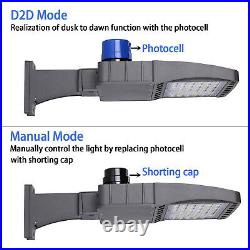2Pcs LED Parking Lot Light 150W Shoebox light Fixtures with Photocell 21000lm