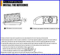 2Pcs/Pack 60Watt Led OutdoorFull Cut Off Wall Pack Light 5000K ETL DLC -350W HID