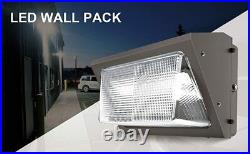 2Pcs-Pack 60Watt Outdoor LED Wall Pack Light 5000K Replace300-400WMH I65