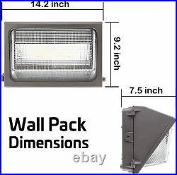 2Pcs-Pack 60Watt Outdoor LED Wall Pack Light 5000K Replace300-400WMH I65