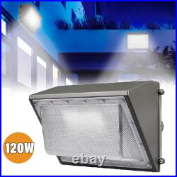 2X 120W LED Wall Pack Light withphotocell Dusk to Dawn Commercial Industrial 5000K