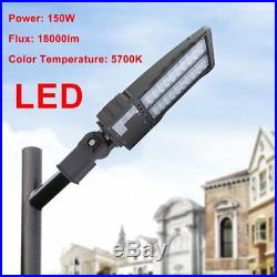 2X 150W LED Dimmable Shoebox Commerical 18000lm Street light IP65 Pole Light VI