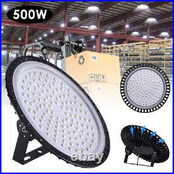 2X LED High Bay Lights UFO 500W Warehouse Led Shop Light Fixture Area Lighting
